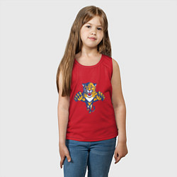 Майка детская хлопок Florida Panthers, цвет: красный — фото 2