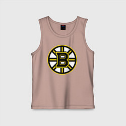 Майка детская хлопок Boston Bruins, цвет: пыльно-розовый