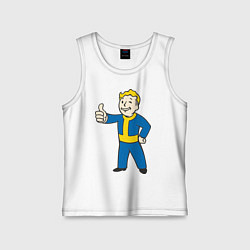 Майка детская хлопок Fallout Boy, цвет: белый