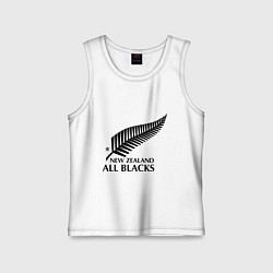 Майка детская хлопок New Zeland: All blacks, цвет: белый