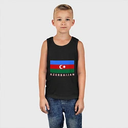 Майка детская хлопок Азербайджан, цвет: черный — фото 2