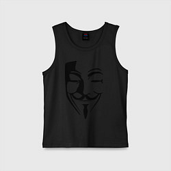 Майка детская хлопок Vendetta Mask, цвет: черный