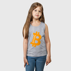 Майка детская хлопок Bitcoin Boss, цвет: меланж — фото 2