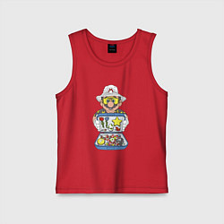 Майка детская хлопок Summer Mario, цвет: красный