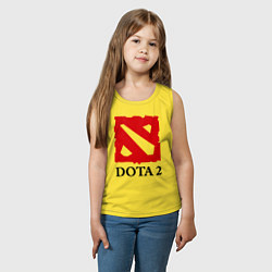 Майка детская хлопок Dota 2: Logo, цвет: желтый — фото 2