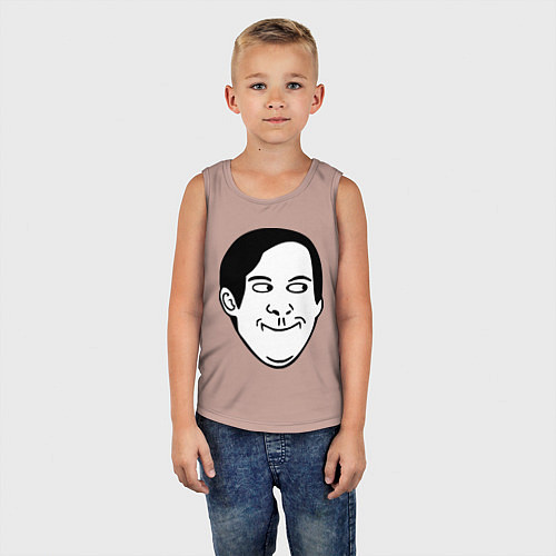 Детская майка Тоби Магуайр / Пыльно-розовый – фото 5