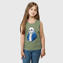 Майка детская хлопок Sans, цвет: авокадо — фото 2