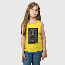 Майка детская хлопок Joy Division: Unknown Pleasures, цвет: желтый — фото 2