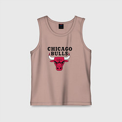 Майка детская хлопок Chicago Bulls, цвет: пыльно-розовый