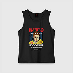 Майка детская хлопок Wanted: Eggo Thief / 11, цвет: черный