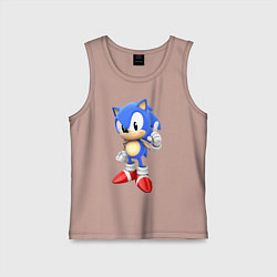 Майка детская хлопок Classic Sonic, цвет: пыльно-розовый