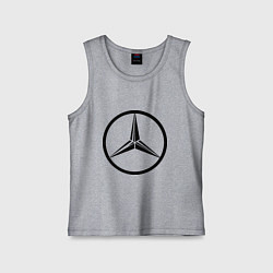 Майка детская хлопок Mercedes-Benz logo, цвет: меланж
