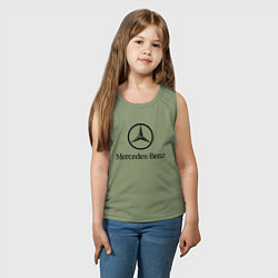 Майка детская хлопок Logo Mercedes-Benz, цвет: авокадо — фото 2