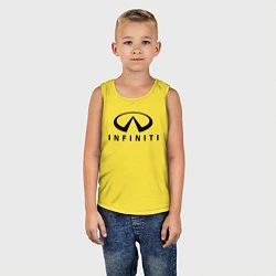 Майка детская хлопок Infiniti logo, цвет: желтый — фото 2