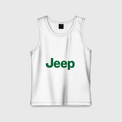 Майка детская хлопок Logo Jeep, цвет: белый