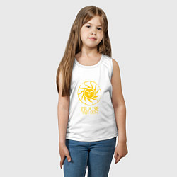 Майка детская хлопок Praise The Sun, цвет: белый — фото 2