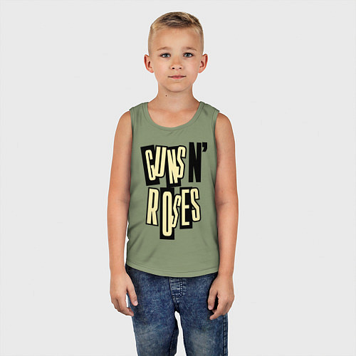 Детская майка Guns n Roses: cream / Авокадо – фото 5