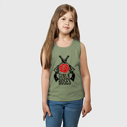Майка детская хлопок Guns n Roses: guns, цвет: авокадо — фото 2