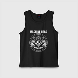 Майка детская хлопок Machine Head MCMXCII, цвет: черный