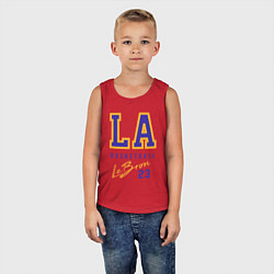 Майка детская хлопок Lebron 23: Los Angeles, цвет: красный — фото 2