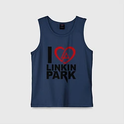 Майка детская хлопок I love Linkin Park, цвет: тёмно-синий