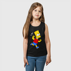 Майка детская хлопок Барт: бой без правил, цвет: черный — фото 2