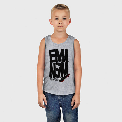 Детская майка Eminem recovery / Меланж – фото 5