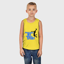 Майка детская хлопок Basketball - my favorite, цвет: желтый — фото 2