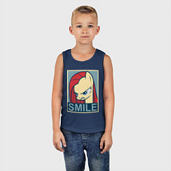 Майка детская хлопок MLP: Smile, цвет: тёмно-синий — фото 2