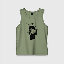 Майка детская хлопок Бездомный Бог, цвет: авокадо