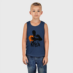 Майка детская хлопок NBA, цвет: тёмно-синий — фото 2