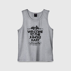 Майка детская хлопок Welcome to the Jungle, цвет: меланж