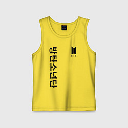 Майка детская хлопок BTS Korea, цвет: желтый