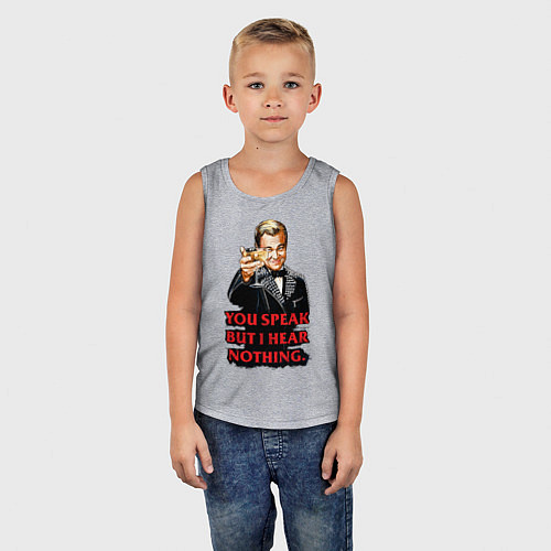 Детская майка Gatsby: You Speak / Меланж – фото 5