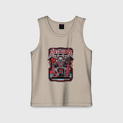 Майка детская хлопок Metallica: Robot Style, цвет: миндальный