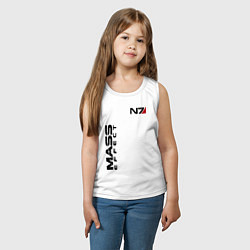 Майка детская хлопок MASS EFFECT N7, цвет: белый — фото 2