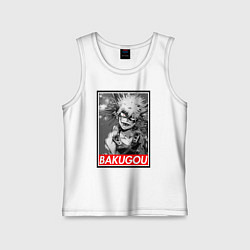 Майка детская хлопок BAKUGOU monochrome, цвет: белый