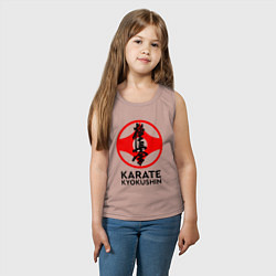 Майка детская хлопок Karate Kyokushin, цвет: пыльно-розовый — фото 2