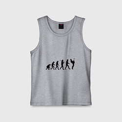 Майка детская хлопок Эволюция рока, цвет: меланж