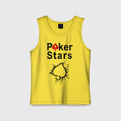 Майка детская хлопок Poker Stars, цвет: желтый