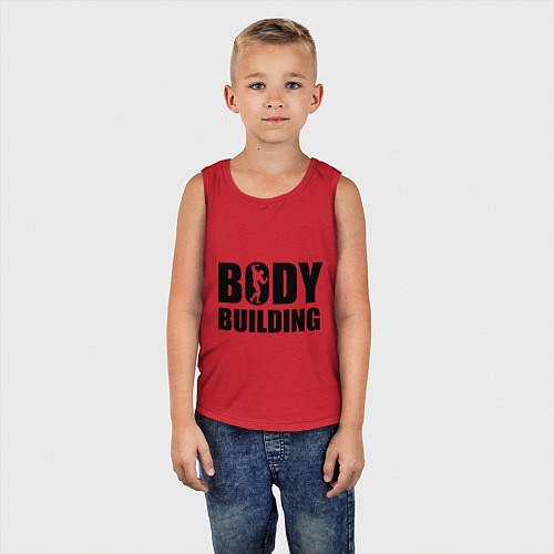 Детская майка Bodybuilding / Красный – фото 5