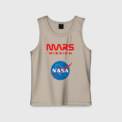 Майка детская хлопок Nasa Mars mission, цвет: миндальный
