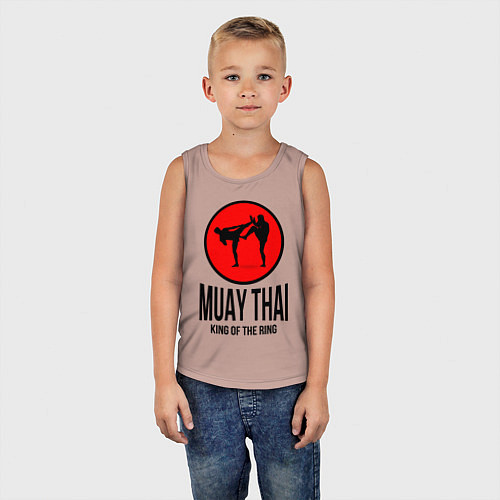 Детская майка Muay thai fighters / Пыльно-розовый – фото 5