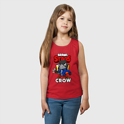 Майка детская хлопок BRAWL STARS CROW, цвет: красный — фото 2