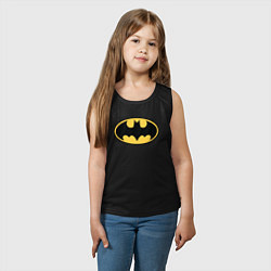 Майка детская хлопок Batman, цвет: черный — фото 2