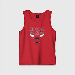 Майка детская хлопок CHICAGO BULLS, цвет: красный
