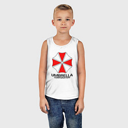 Майка детская хлопок UMBRELLA CORP, цвет: белый — фото 2