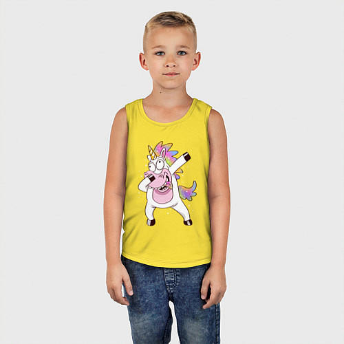 Детская майка Dabbing Unicorn / Желтый – фото 5