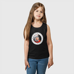 Майка детская хлопок Гагарин ?? 1, цвет: черный — фото 2