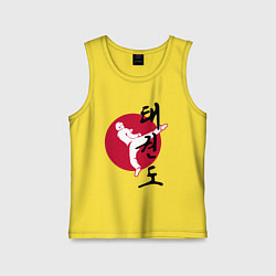 Майка детская хлопок Тхэквондо, цвет: желтый
